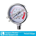 4" bottom/side mount oil filled pressure gauge